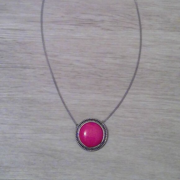 Pink Medallion Necklace - Picture 1 of 3